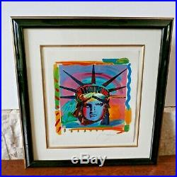 1993 PETER MAX $5k Statue of Liberty LIBERTIES Signed Serigraph Painting w COA