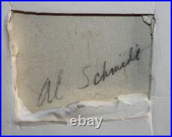 ALBERT H SCHMIDT-Chicago Impressionist-Original Signed Mixed Media-Western Scene