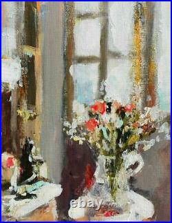 A Sunlit Interior b Original Impressionist Mixed Med Oil Painting Paul Mitchell
