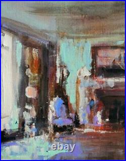 A Sunlit Interior d Original Impressionist Mixed Med Oil Painting Paul Mitchell