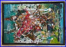Abstract Expressionism, 26x38, Original Mixed Media Painting, Signed Art