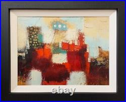 Abstract III John Milan Superb Original Signed Mixed Media Abstract Painting