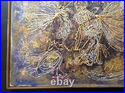 Abstract Painting French Art Angels and Fairies Mixed Media Original