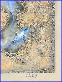 Abstract Wall Art Mixed Media Liquid Metal Texture & Resin Original #001