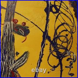 Abstract painting Dutch modern artwork mixed media on canvas frame 900
