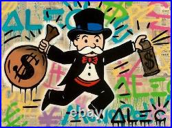 Alec Monopoly Monopoly Money Tag Original Mixed Media 36x48 Others Avail