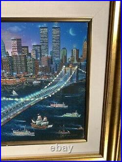 Alexander Chen Brooklyn Bridge 21x27 Embellished Framed Ltd Ed 147/250