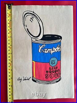 Andy Warhol painting on old paper (Handmade) signed and stamped mixed media -ART