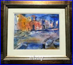 Anne Swankie (contemporary) Mixed Media. Sicilian Harbour