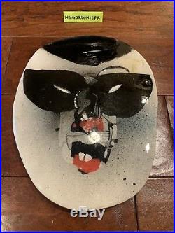 Anthony Lister 2012 Original Mask Mixed Media Resin Wood Signed Dated Painting