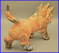 Antique Chinese Terracotta Ancient Tomb Guardian Mythical Beast Statue Sculpture
