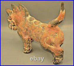 Antique Chinese Terracotta Ancient Tomb Guardian Mythical Beast Statue Sculpture