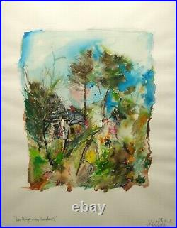 Armand Richard Original Set Four Watercolour/mixed Media Paintigs Of Saddleworth