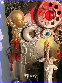 Art assemblage contemporary sculpture painting mixed media magic temple rituals