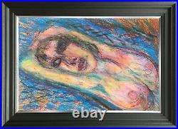 Arthur Berry Potteries Northern Artist Original Mixed Media Painting Nude 1971
