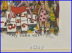 Artist James Rizzi MY TURN NEXT 3-D Collage Print Signed Numbered w COA Twister
