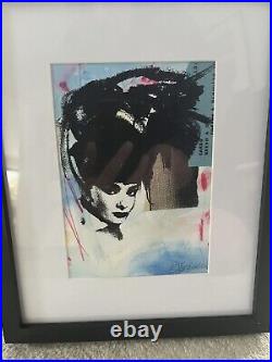 Audrey Hepburn Mixed Media Ltd Ed Print Signed By Artist Rosie Emerson ACBF, COA