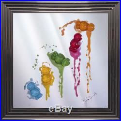 BABIES FALL Multi Colour Liquid Art Jelly Babies JAKE JOHNSON 75cm x 75cm