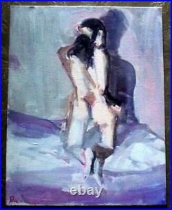 Ballerina Nude g Original Impressionist Mixed Med Oil Painting Paul Mitchell