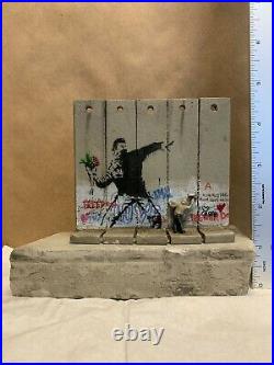 Banksy Walled Off Hotel Flower Thrower Sculpture, Receipt (Matching Edition COA)