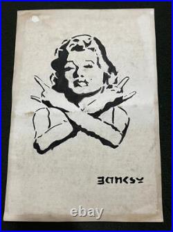 Banksy painting on paper (Handmade) signed and stamped mixed media