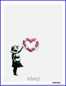 Banksy x Post Modern Vandal Girl With Heart Shaped Float Louise Michel + COA