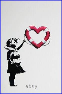 Banksy x Post Modern Vandal Girl With Heart Shaped Float Louise Michel + COA