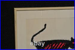 Basil Hadley Tomcat Framed Lithograph Original Signed