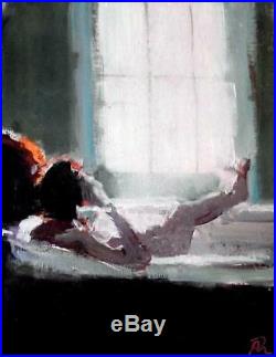 Bath Nude & Light b Original Impressionist Mixed Med Oil Painting Paul Mitchell