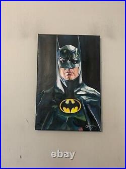 Batman Michael Keaton Movie 12x18 Pop Art Painting Chris Cargill
