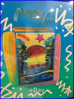 Better World Collage (Large) By Peter Max-Signed in Pigment