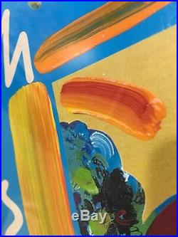Better World Collage (Large) By Peter Max-Signed in Pigment