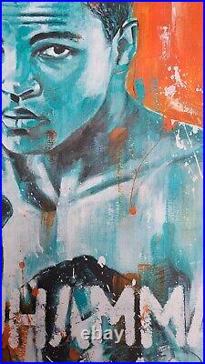 Boxing wall art Muhammed Ali, Mixed Media On Paper