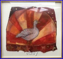 Carol MOORE, (Scottish) signed mixed media of a Goose