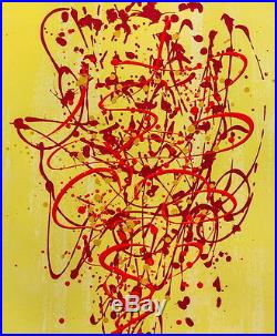 Chandelier Painting (Lithograph & Acrylic), Limited Edition, Dale Chihuly