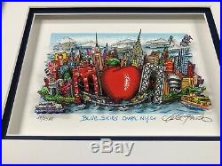 Charles Fazzino 3D Artwork Blue Skies Over New York Signed & Numbered Blue