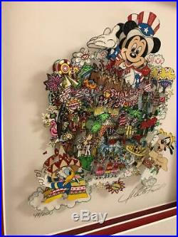 Charles Fazzino 3D Artwork Disney It's a World of Hope and A World of Joy