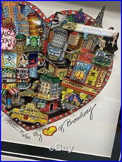 Charles Fazzino 3D Artwork My Love of Broadway New York Signed & Numbered /395