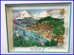 Charles Fazzino 3D Artwork Our Caribbean Vacation Signed & Numbered Deluxe Ed