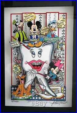 Charles Fazzino 3-D Pop Art Disney Dontics Dental/Dentist/Orthodontist