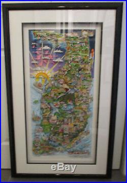 Charles Fazzino Along the Sunshine State 3D Art Signed Number 70/350 DX