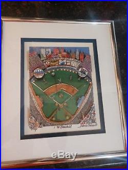Charles Fazzino I love baseball 3-D Artwork Yankees and Mets Subway Series