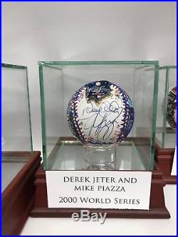 Charles Fazzino Jeter & Piazza 3D Hand Painted Baseball Autograph World Series