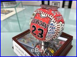 Charles Fazzino Michael Jordan 3D Hand Painted Baseball 1/1 Autograph Upper Deck