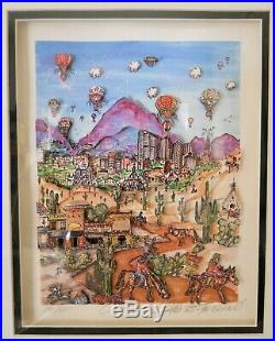 Charles Fazzino Outwest 3-D Artwork Signed & Numbered 190/475 Rare