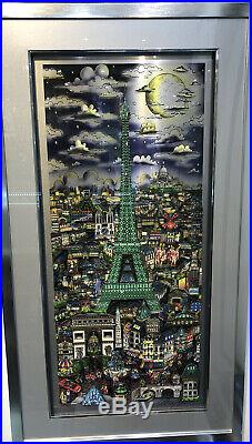 Charles Fazzino Paris Eiffel Tower Aluminum Pop Art Limited Edition
