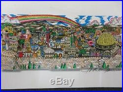 Charles Fazzino- Rainbow Over Jerusalem 3d Serigraph Hand Signed And #'ed