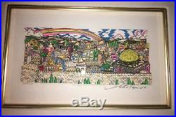 Charles Fazzino Rainbow Over Jerusalem 3d Serigraph Sold Out Edition