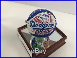 Charles Fazzino Sandy Kaufax 3D Hand Painted Baseball 1/1 Autograph LA Dodgers