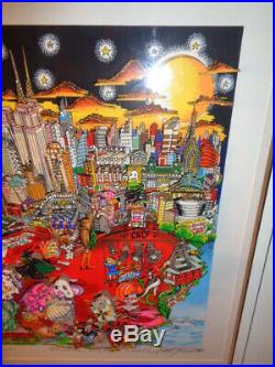 Charles Fazzino Signed & Numbered 28/200DX Broadway's Big Apple Night! 3D Art